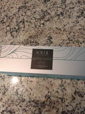 SOLEIL STYLING COMB- BLACK- DUAL VOLTAGE- HEAT RESISTANT TECHNOLOGY- NEW- SEALED